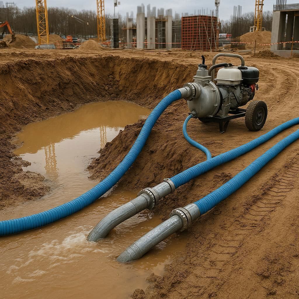 Водопонижение и осушение котлована в Боровичах