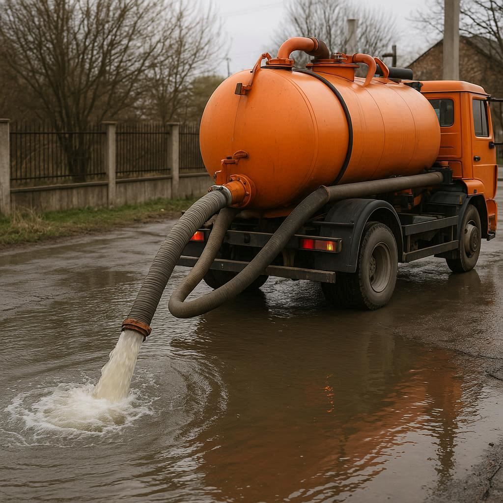 Откачка воды в Боровичах